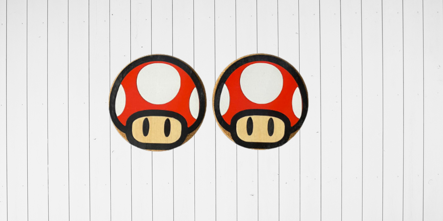 Red Mushroom Coasters (4pk)