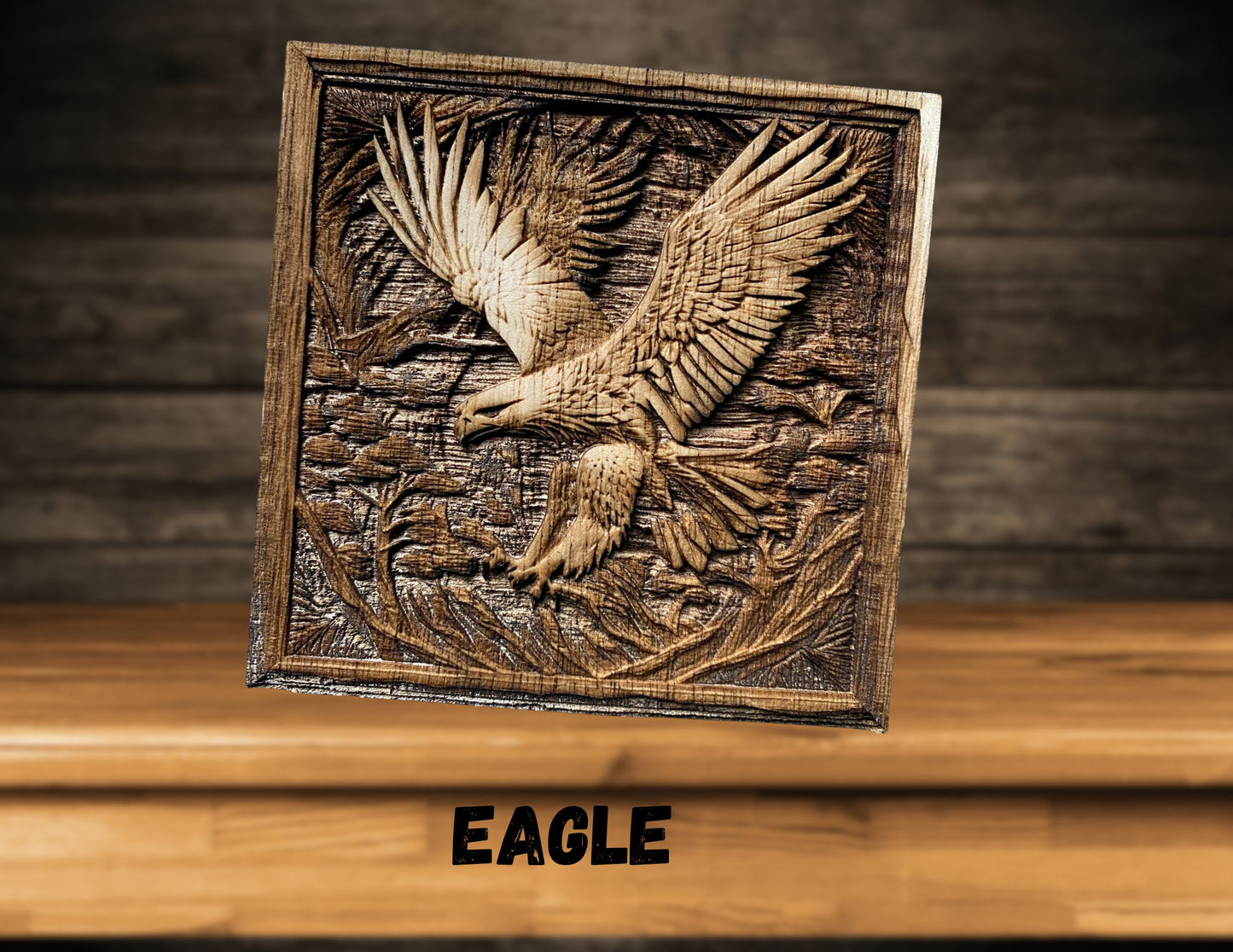 Wildlife Laser-Etched Wood Carved Magnets