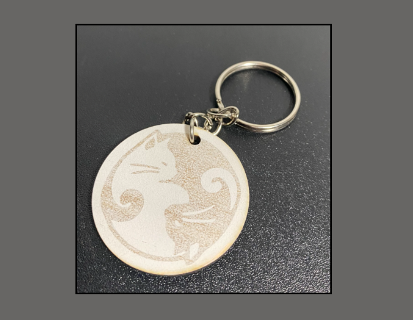 Ying and Yang Cat Keychains