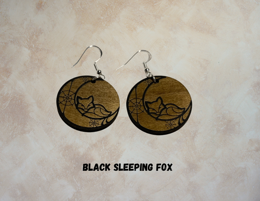 Sleeping Fox Earrings