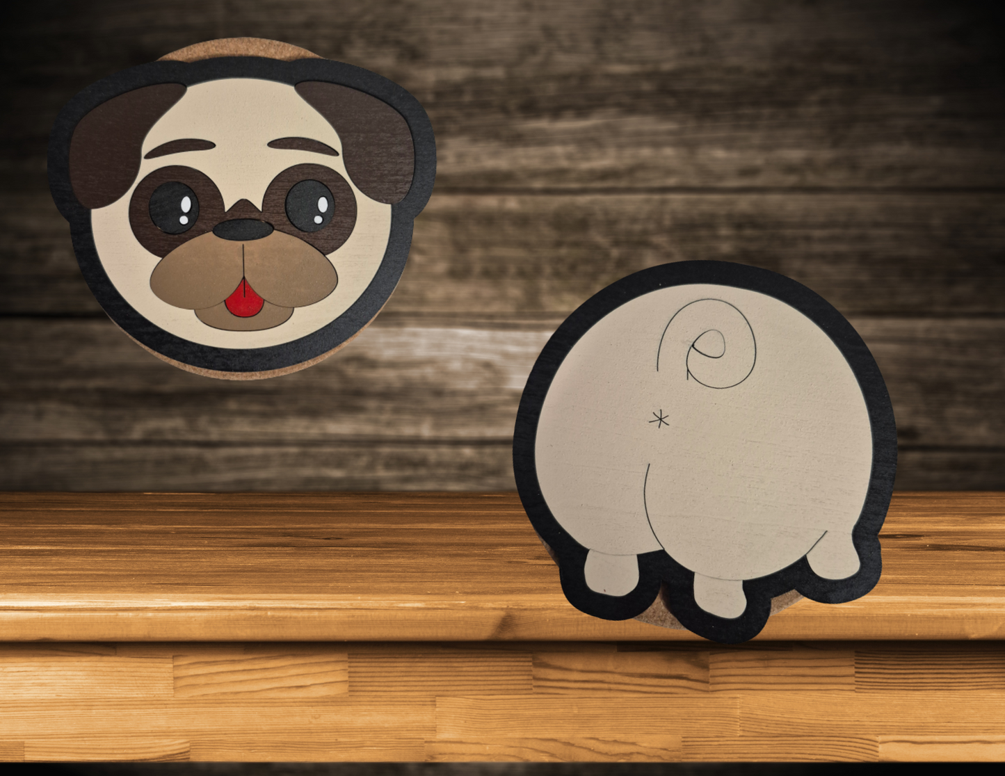 Pug Coasters (4pk)