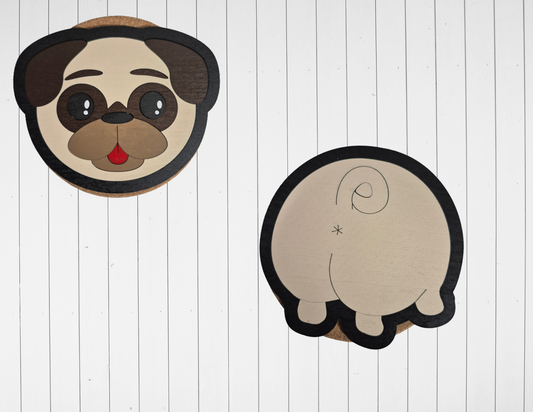 Pug Coasters (4pk)