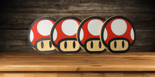 Red Mushroom Coasters (4pk)