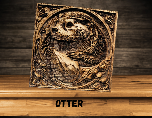 Wildlife Laser-Etched Wood Carved Magnets